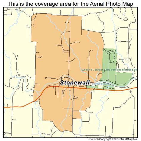 Aerial Photography Map of Stonewall, TX Texas