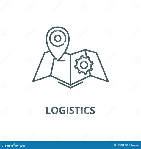 Logistics Vector Line Icon Linear Concept Outline Sign Symbol Stock