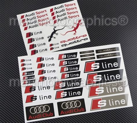 A3 A4 A5 A6 Aufkleber Stickers Für Audi Sport S Line S3 S4 Felgen S5 S6