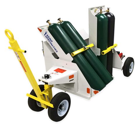 AERO 4 Bottle Tilting Oxygen Service Cart Hangar AERO Specialties