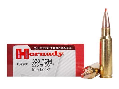 Hornady Superformance Sst 338 Ruger Compact Magnum Rcm 225 Gr Sst Box Of 20