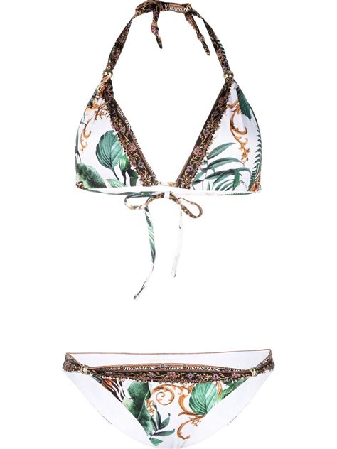 Camilla Tiger Print Halterneck Bikini Farfetch