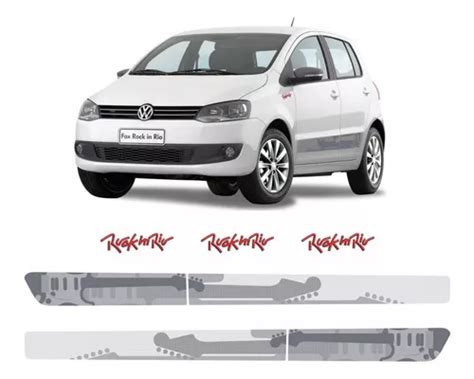 Kit Adesivo Lateral Volkswagen Fox Rock In Rio 2014 Branco Cor CARRO