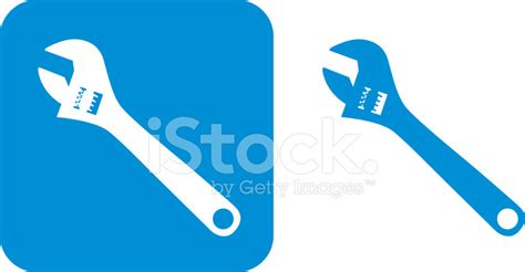 Blue Adjustable Wrench Icon Stock Photo Royalty Free Freeimages