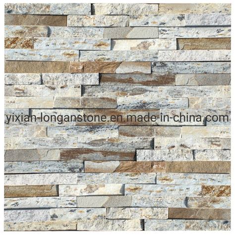 Mix Color Slate Wall Decoration Stacked Ledge Culture Stone For Wall