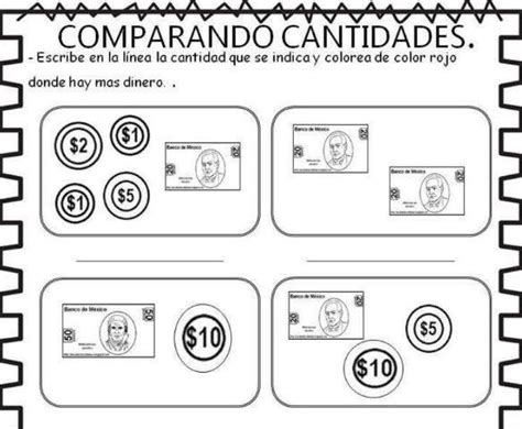 Ejercicios De Monedas Y Billetes Educaci N Preescolar