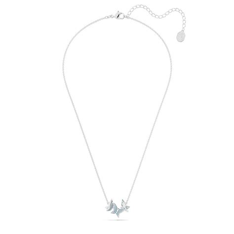 Lilia Necklace Butterfly Blue Rhodium Plated Very Exclusive