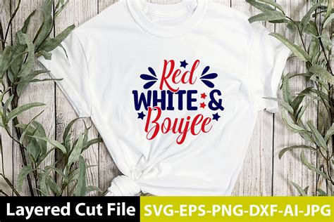 Red White Boujee SVG Design Graphic By Design Crafters Inc