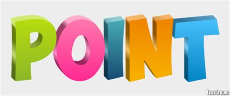 point multi color    year text effect generator