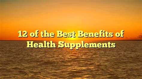benefits  health supplements trans kporg