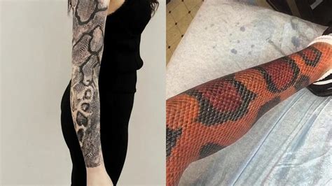 Bak Hidup 6 Desain Tato Sisik Ular Di Tangan Dan Kaki Ini Mirip Aslinya Hot