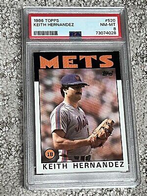 Psa Nr Mint Baseball Card Topps Keith Hernandez New York Mets Ebay