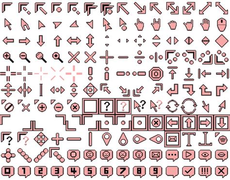 154 Mouse Cursors Pack 32x32 By Kabgames