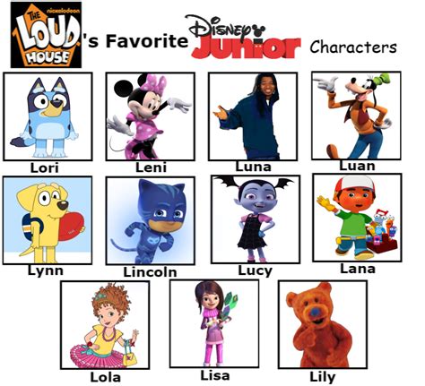 loud house favorite disney junior characters  ehrisbrudt
