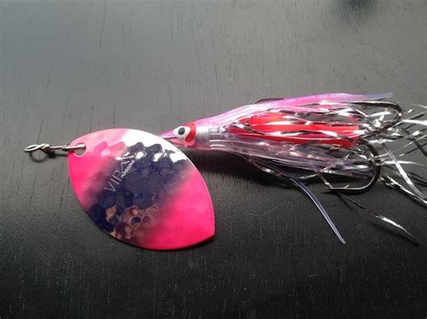 5 Hex Double Pink With Tensile Stink Salmon Spinner Vip Outdoors