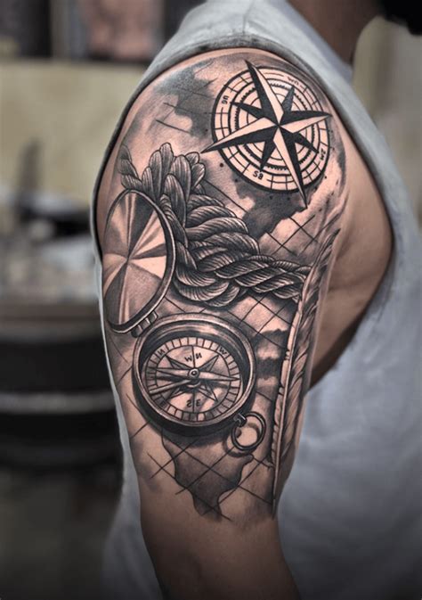 Compass Tattoo - Moksha Tattoo - Best Tattoo Studio In Goa, Safe ...