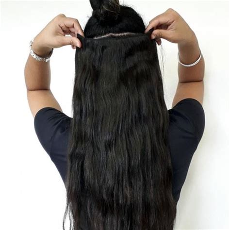 Aplique Tic Tac Cabelo Humano Liso Ondulado 70cm 100gr 1tela Jkbellus