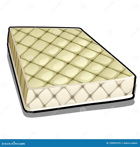 comfortable mattress isolated  white background vector cartoon close