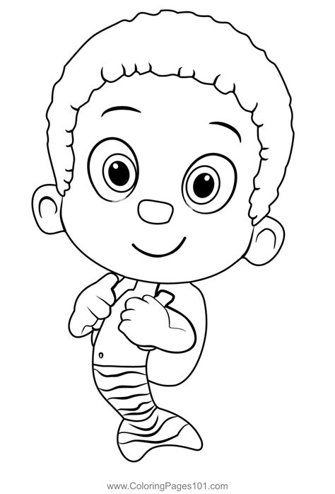 Goby From Bubble Guppies Coloring Page for Kids - Free Bubble Guppies Printable Coloring Pages ...