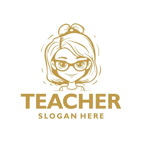 Premium Vector | Cute teacher mascot logo vector illustration