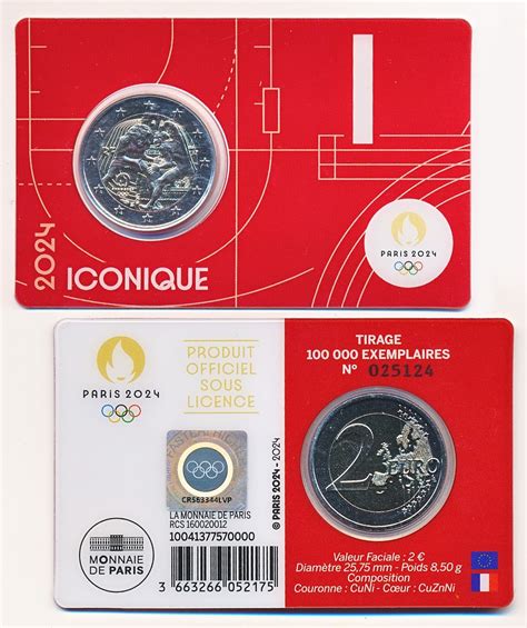 France 2024 2 Euro Olympic Games Paris 2024 Wrestler Hercules Series 4