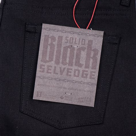 Naked And Famous Weird Guy Oz Solid Black Selvedge