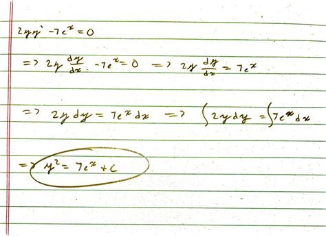 Finding A General Solution Using Separation Of Variables In Exercises 5