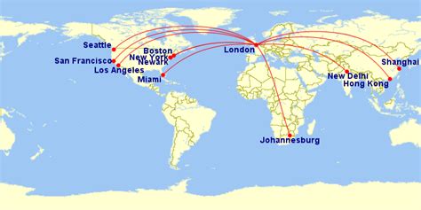 Virgin Atlantic Airways Worldwide Route Maps and Fleet Types