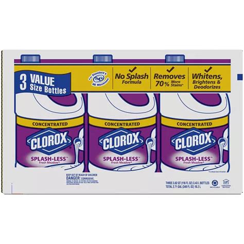 Clorox Splash Less Bleach Fresh Meadow Scent 116 Fluid Ounces 3 Pk Sam S Club