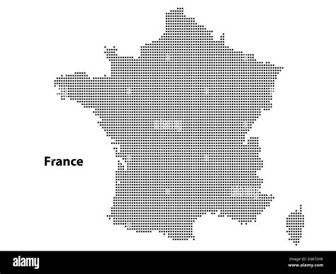 Vector Halftone Dotted Map Of France Country For Your Design Travel