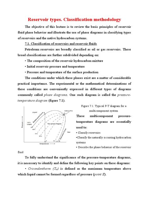 Reservoir types. Classification methodology | PDF | Phase (Matter ...