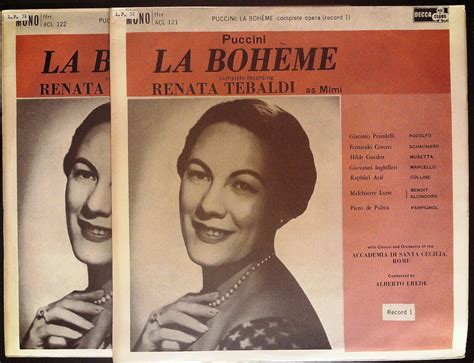 Puccini La Boheme Renata Tebaldi Xlp Set Decca Uk Mono Acl