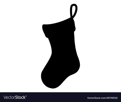 Christmas Stocking Silhouette Art Royalty Free Vector Image