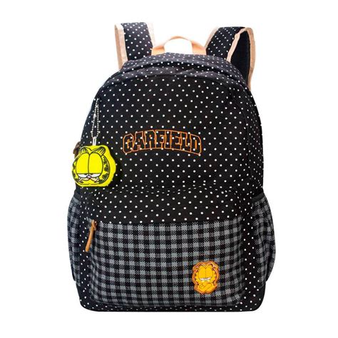 Mochila de Costas Garfield Poá Xadrez Grande Luxcel Submarino