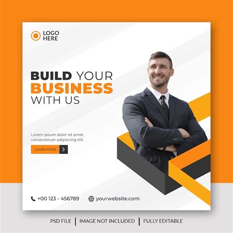 Premium PSD | Business social media post template