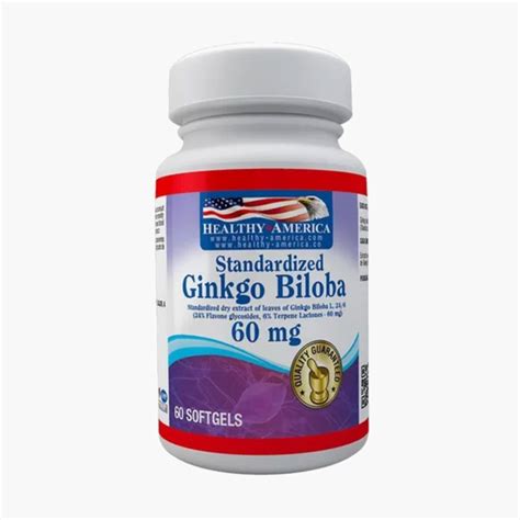 Standardized Ginkgo Biloba Mg Healthy America Softgels