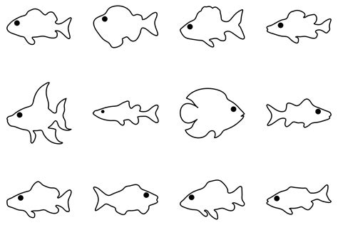 Outline fish illustration design set 46802173 Vector Art at Vecteezy