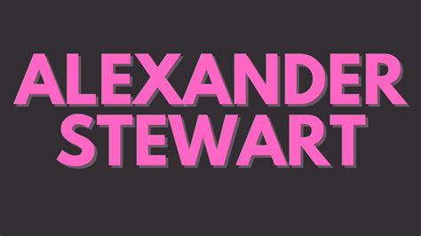 Alexander Stewart Presale Codes And Ticket Info Ticket Crusader