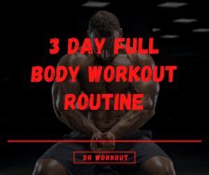 3 Day Full Body Workout Routine (with PDF) | Dr Workout