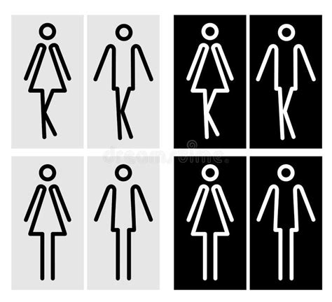 Funny Restroom Symbols Wc Stock Illustrations 66 Funny Restroom