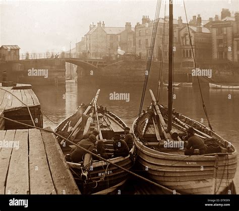 Whitby Harbour Victorian Period Stock Photo Royalty Free Image