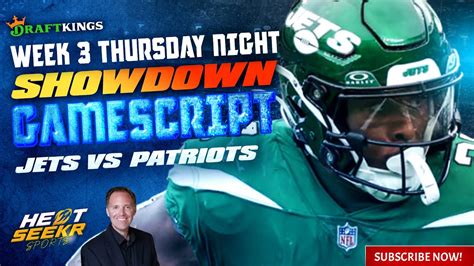 JETS VS PATRIOTS TNF THURSDAY NIGHT DRAFTKINGS Showdown 2024 NFL