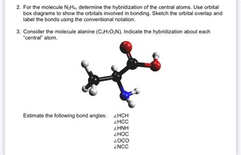 Solved 2. For the molecule N2H4, determine the hybridization | Chegg.com