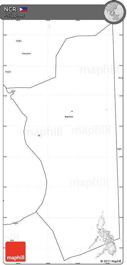 Free Blank Simple Map of NCR