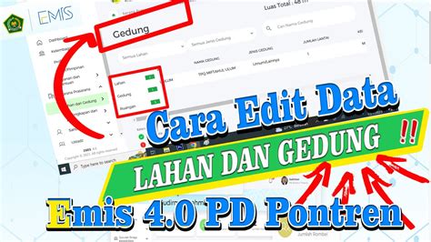 Cara Edit Data Lahan Dan Gedung Setelah Terlanjur Tesimpan Update