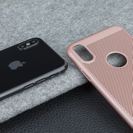 Olixar MeshTex IPhone X Case Rose Gold