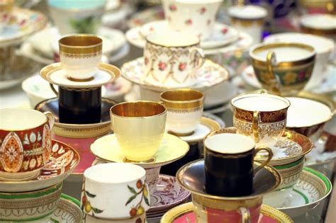 Premium Photo | Collection of vintage tea cups