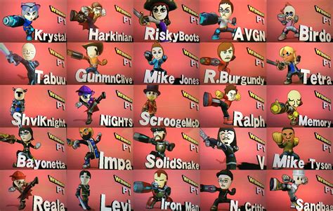 Super Smash Bros 3ds Mii Fighters Updated By Jnredmon On Deviantart