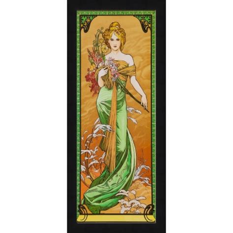 spring  alphonse mucha framed wall art   ready  hang