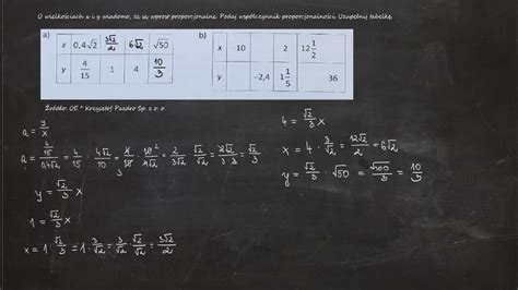 O Wielkościach X I Y Wiadomo że Są Wprost Proporcjonalne Podaj Współczynnik Proporcjonalności